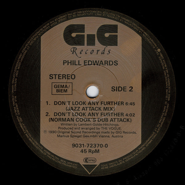 Phill Edwards : Don't Look Any Further (12")
