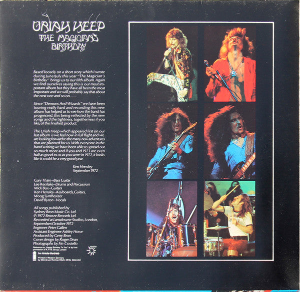 Uriah Heep : The Magician's Birthday (LP, Album, Gat)