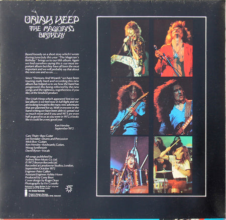 Uriah Heep : The Magician's Birthday (LP, Album, Gat)
