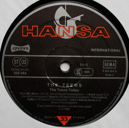 The Teens : The Teens Today (LP, Album)