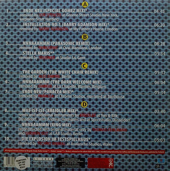 Einstürzende Neubauten : Ende Neu Remixes (2x12", Album)