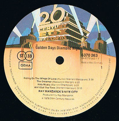 Nite City : Golden Days Diamond Nights (LP, Album)