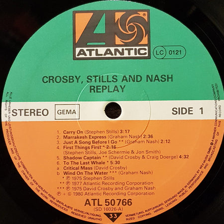 Crosby, Stills & Nash : Replay (LP, Comp)