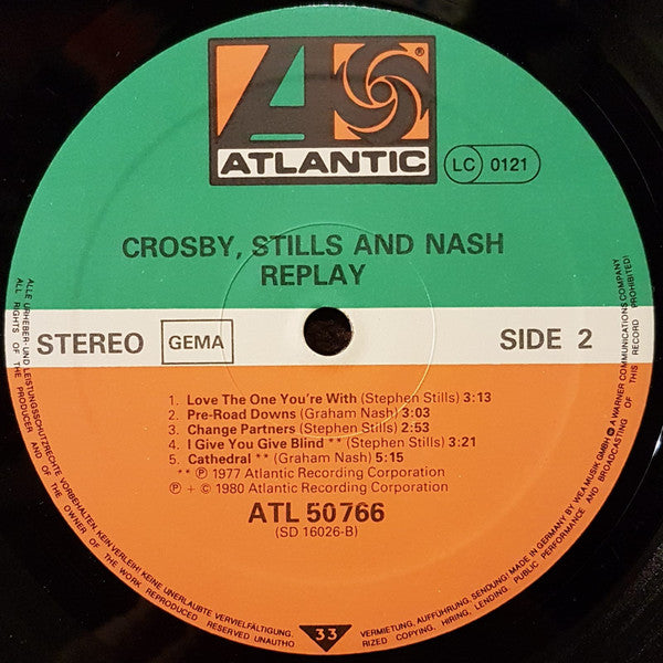 Crosby, Stills & Nash : Replay (LP, Comp)