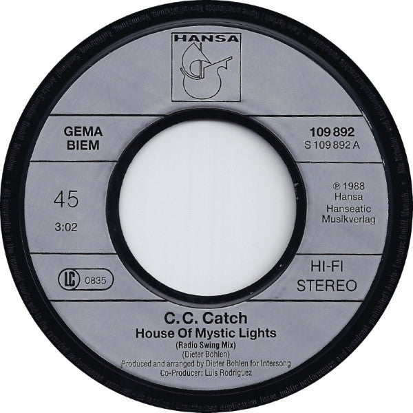 C.C. Catch : House Of Mystic Lights (7", Single)