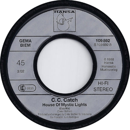 C.C. Catch : House Of Mystic Lights (7", Single)