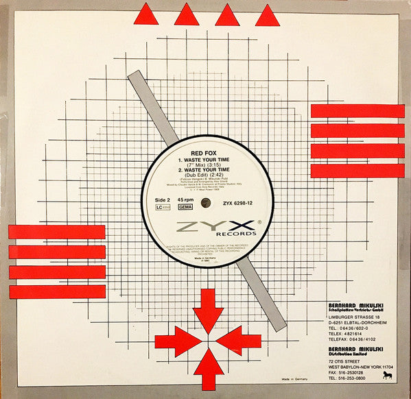 Red Fox : Waste Your Time (12")