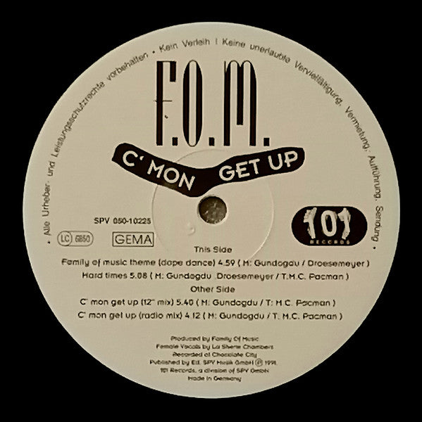 F.O.M. : C'mon Get Up (12")