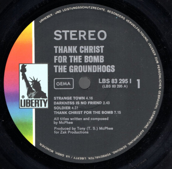 Groundhogs* : Thank Christ For The Bomb (LP, Album, Gat)