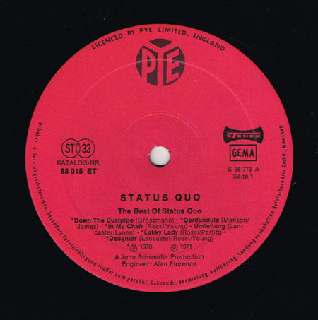 Status Quo : The Best Of Status Quo (LP, Comp)