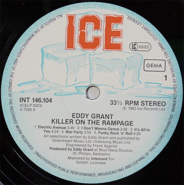Eddy Grant : Killer On The Rampage (LP, Album)