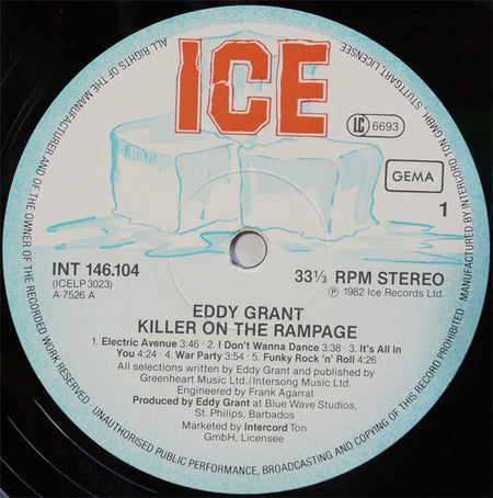 Eddy Grant : Killer On The Rampage (LP, Album)