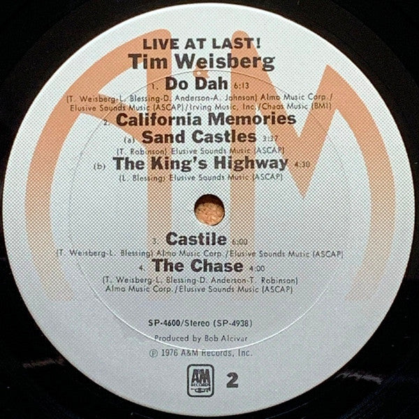Tim Weisberg : Live At Last! (LP, Album,  Te)