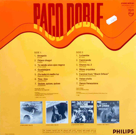 Paco De Lucía, Paco Peña : Paco Doble (LP, Comp)