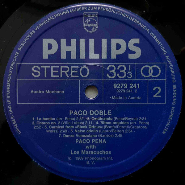 Paco De Lucía, Paco Peña : Paco Doble (LP, Comp)