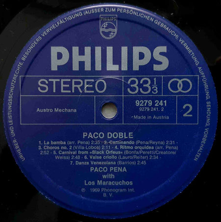 Paco De Lucía, Paco Peña : Paco Doble (LP, Comp)