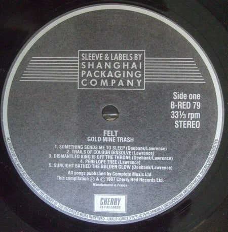 Felt : Gold Mine Trash (LP, Comp)