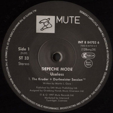 Depeche Mode : Useless (12", Single)