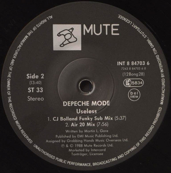 Depeche Mode : Useless (12", Single)