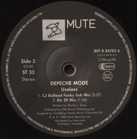 Depeche Mode : Useless (12", Single)