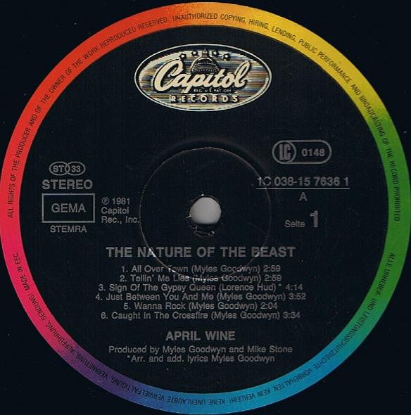 April Wine : The Nature Of The Beast (LP, Album, RE)