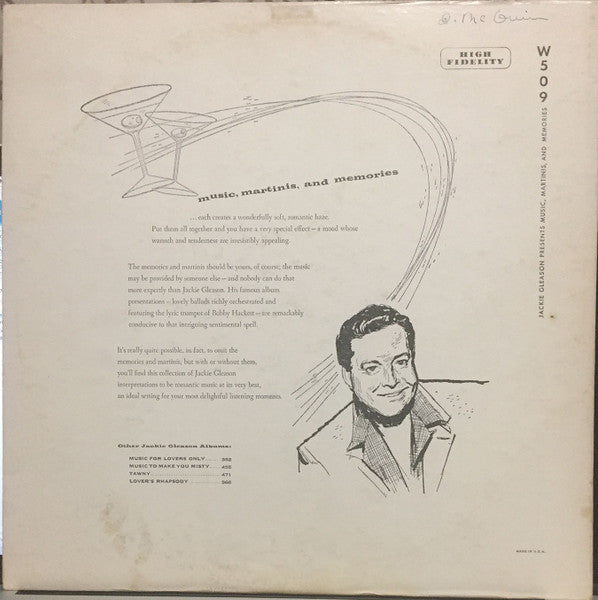 Jackie Gleason : Music, Martinis, And Memories (LP, Album, Mono, RP)
