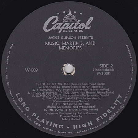 Jackie Gleason : Music, Martinis, And Memories (LP, Album, Mono, RP)
