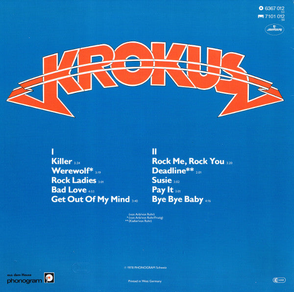 Krokus : Pay It In Metal (LP, Album, RE)