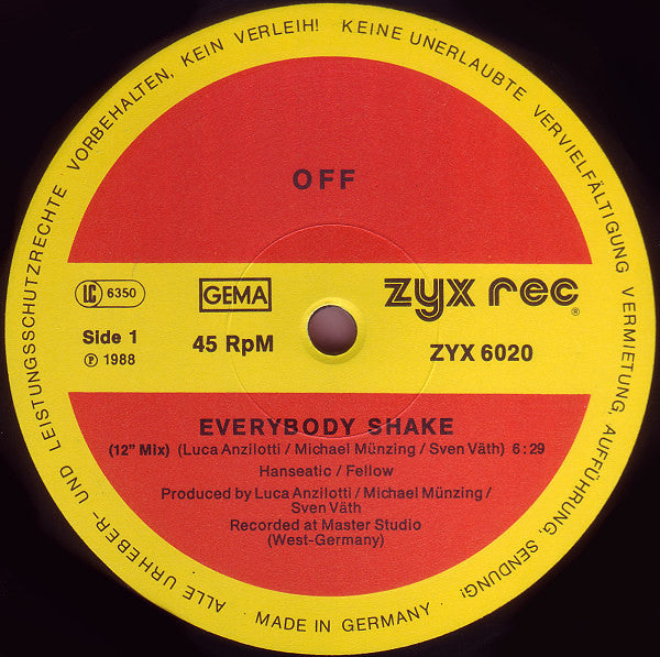 Off : Everybody Shake (12", Maxi)
