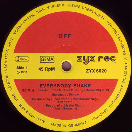 Off : Everybody Shake (12", Maxi)