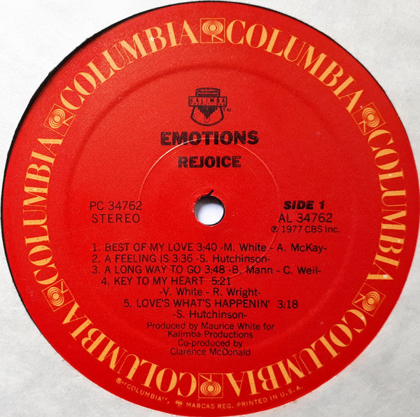 The Emotions : Rejoice (LP, Album, Aud)
