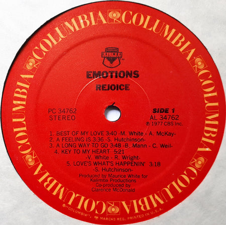 The Emotions : Rejoice (LP, Album, Aud)