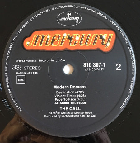 The Call : Modern Romans (LP, Album)