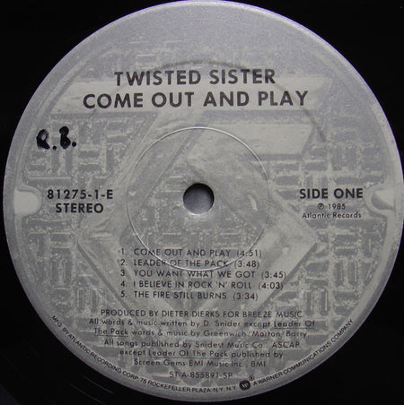 Twisted Sister : Come Out And Play (LP, Album, Ltd, S/Edition, Pop)