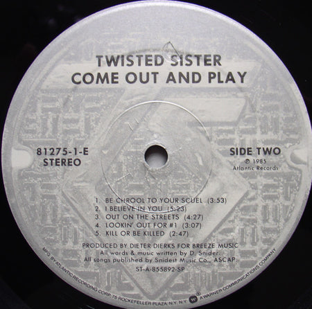Twisted Sister : Come Out And Play (LP, Album, Ltd, S/Edition, Pop)