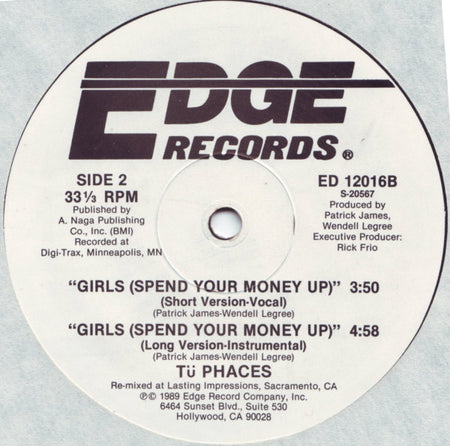 Tü Phaces : Girls (Spend Your Money Up) (12")