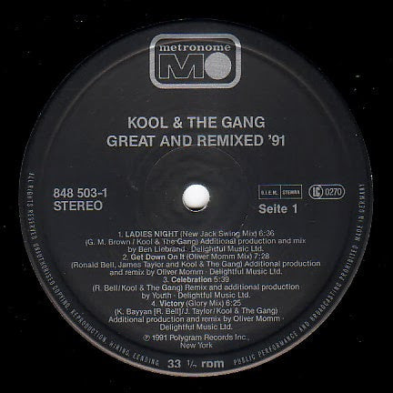 Kool & The Gang : Great And Remixed '91 (LP, Comp)
