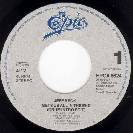 Jeff Beck : Gets Us All In The End (Drum Intro Edit) (7", Single)
