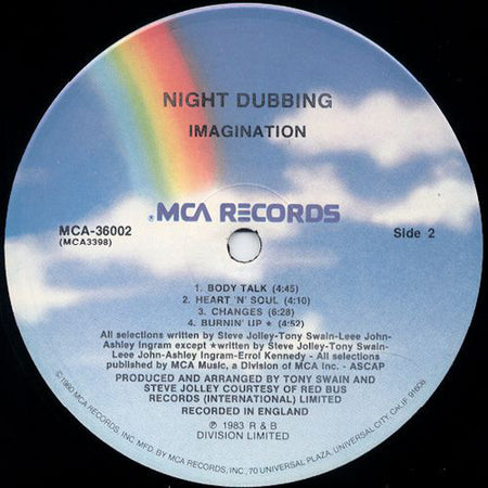 Imagination : Night Dubbing (LP, Album, Pin)