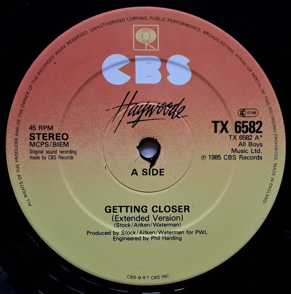 Haywoode : Getting Closer (Extended Version) (12")