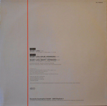 Lee Carson : Baby Lou (12", Maxi, Ltd, Whi)
