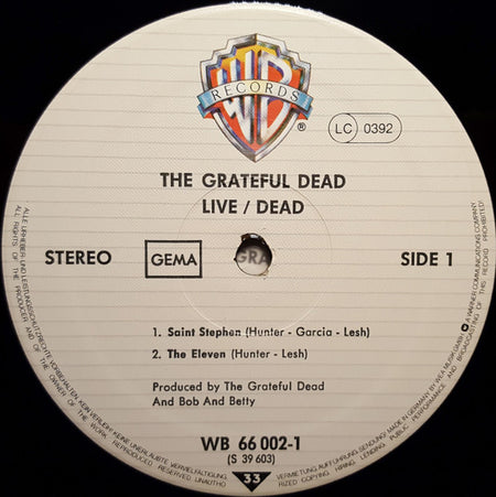 The Grateful Dead : Live/Dead (2xLP, Album, RE)