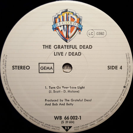 The Grateful Dead : Live/Dead (2xLP, Album, RE)