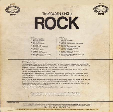 Bill Haley And His Comets : The Golden King Of Rock (LP, Comp)