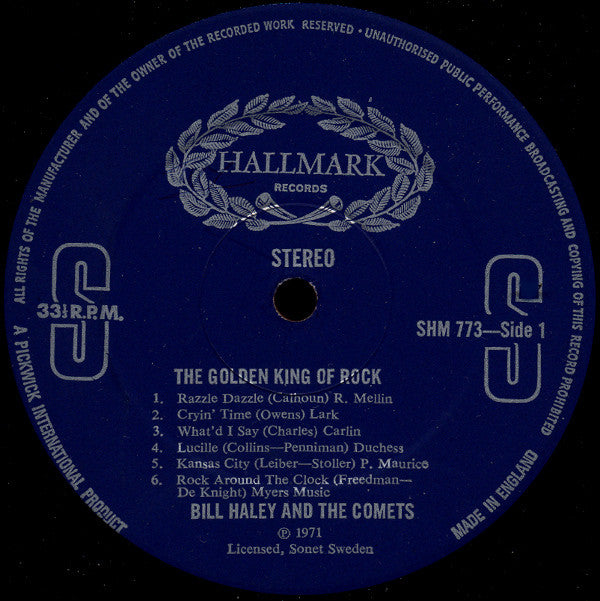 Bill Haley And His Comets : The Golden King Of Rock (LP, Comp)