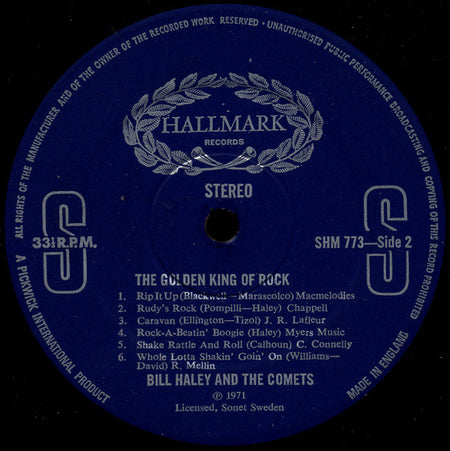 Bill Haley And His Comets : The Golden King Of Rock (LP, Comp)