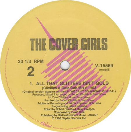The Cover Girls : All That Glitters Isn't Gold (12", Single)
