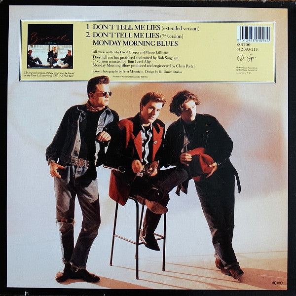 Breathe (3) : Don't Tell Me Lies (12")