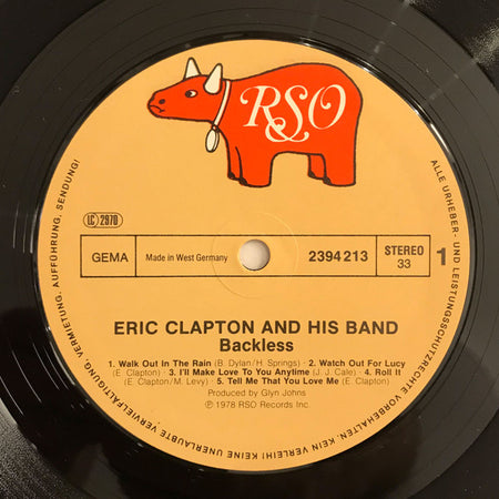 Eric Clapton : Backless (LP, Album)