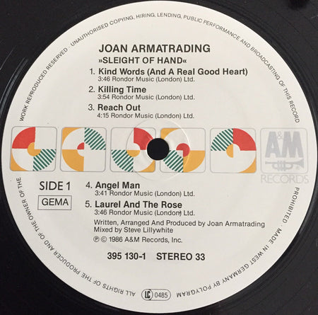 Joan Armatrading : Sleight Of Hand (LP, Album)